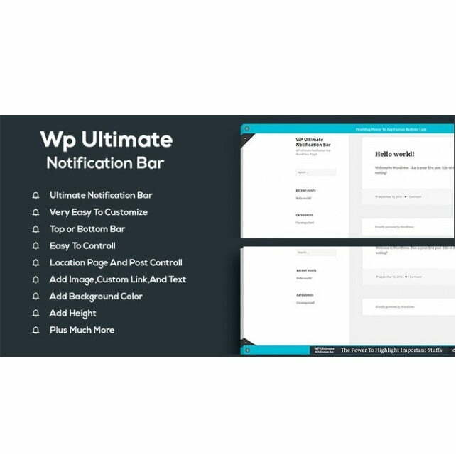 WP Ultimate Notification Bar – WordPress Plugin WP Ultimate Notification Bar – WordPress Plugin